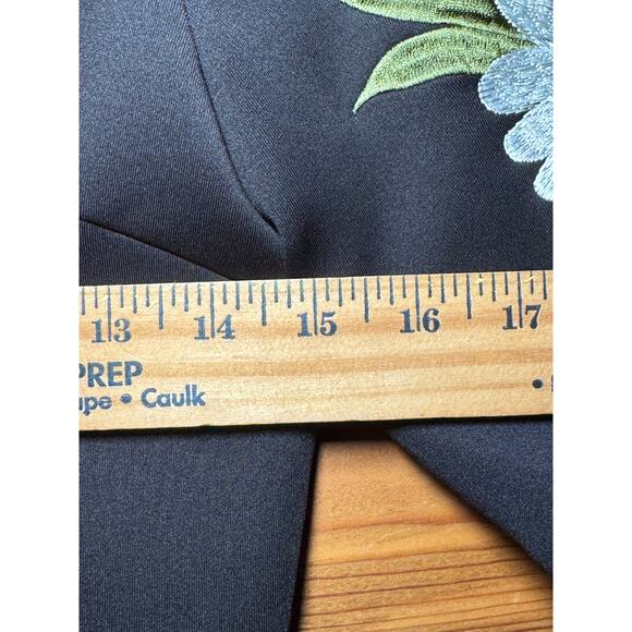 Few Moda NY Black Daisy Embroidered Dress - Chic Floral Mini Cocktail Dress - Picture 7 of 9